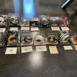 Assorted mini Helmets With Certificate Of Authenticieis