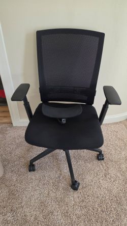 Staples Black Mesh Back Office Chair with Armrests