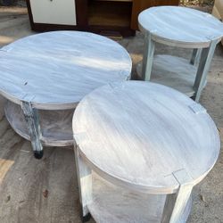 Center Table With 2 End Tables