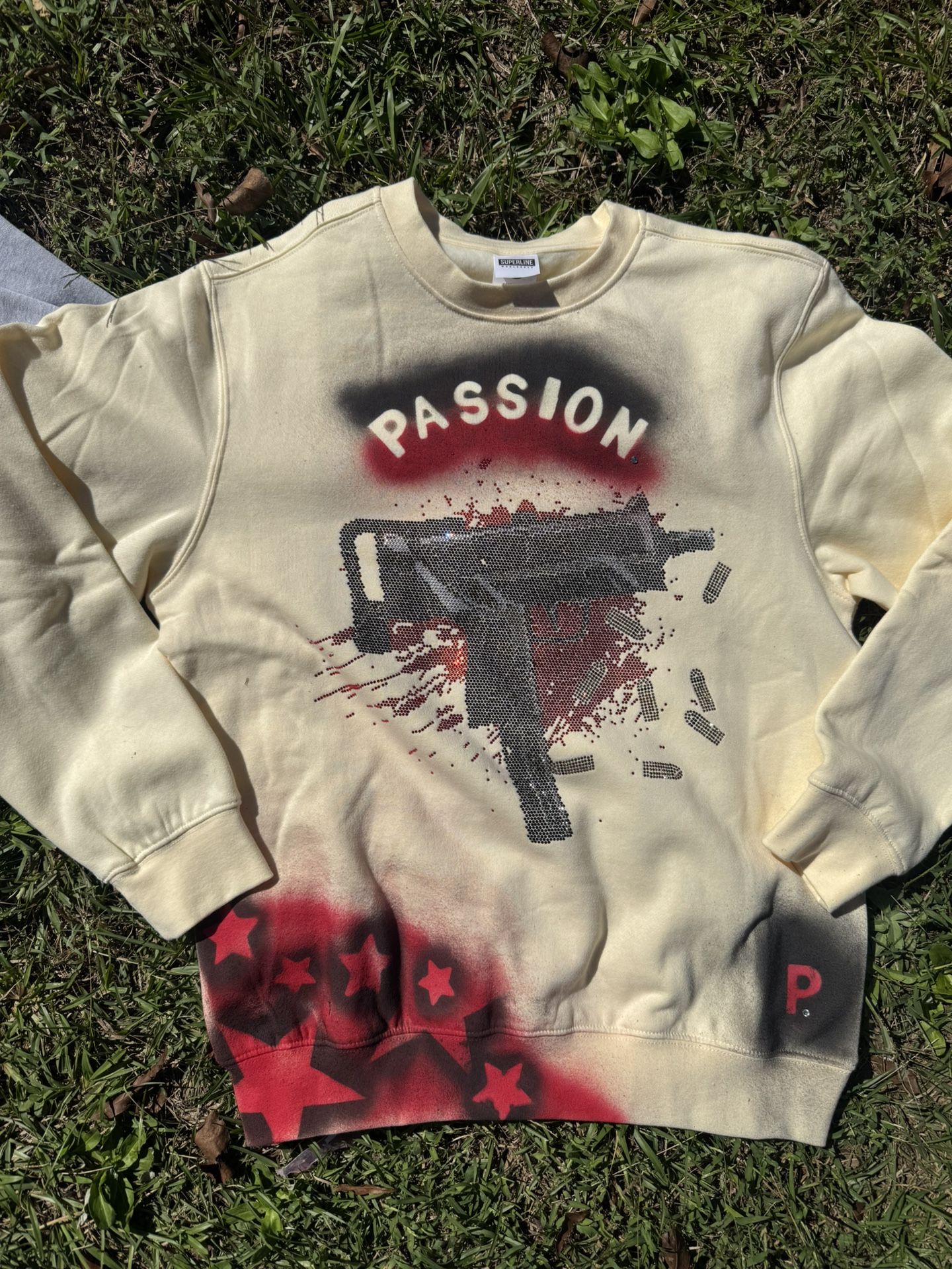 Custom Sweater With Rhinestones Small 