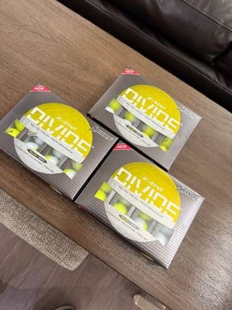 NEW GOLF BALLS Srixon Z Star Divide Yellow / White 1 Dozen $30