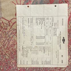 Old Bill Of Sale 1963 