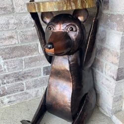 Decorative Bear Accent Table (Metal)23”h