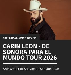 Carin Leon Concert Tickets September 18, 2026