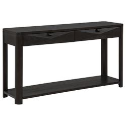 Marcelo Coffee Sofa Console Table with 2 Drawers and Shelf