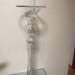 Glass tall candle holders made in Italy
