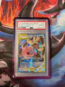 Pokemon Sun&Moon Mega Lopunny/Jigglypuff tag team PSA 10