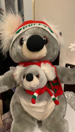 VTG BUFFY KOALA BEAR & Baby Plush 18” tall Applause