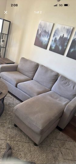 New grey L shape couch