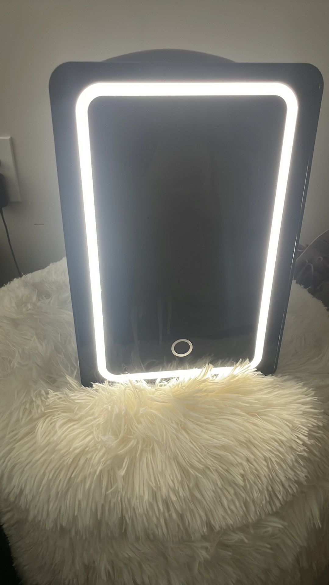 LED black mini fridge