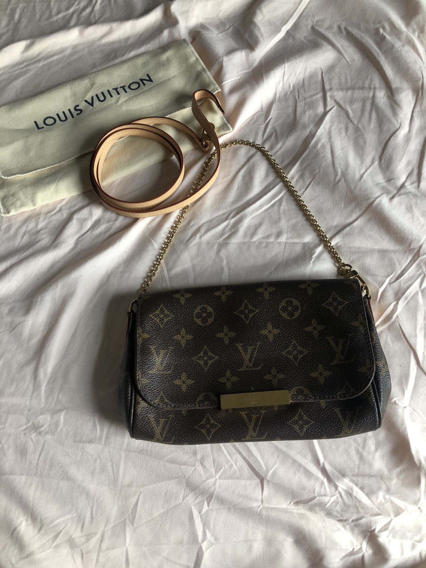 Louis Vuitton Crossbody Flap Favorite MM Monogram Shoulder Bag