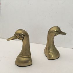 Brass Duck Bookends. Heavy Duty