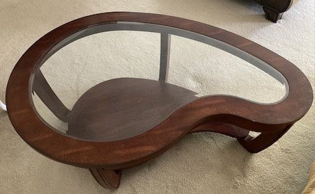 Coffee Table With Glass ( Plus Replacement Glass)