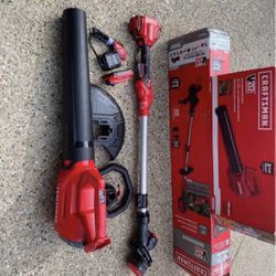 Craftsman trimmer and blower combo kit battery and charger included
