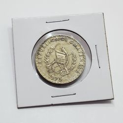 1975 Guatemala 25 Centavos Coin