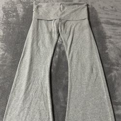 Pink Grey Flare Leggings