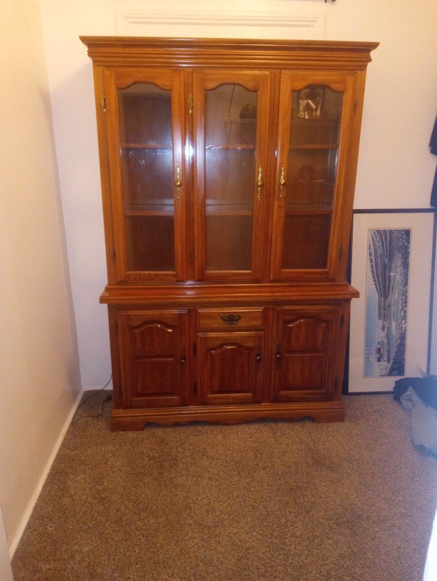 Oak China Cabinet 