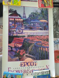 1995 Disney Epcot Flower and Garden Poster
