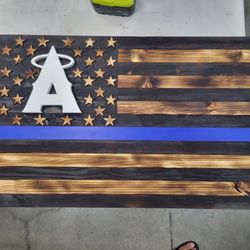 ANGELS WOODEN FLAG