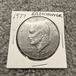 1977-D Eisenhower Dollar $1 Ike Coin Denver Mint Large US Dollar