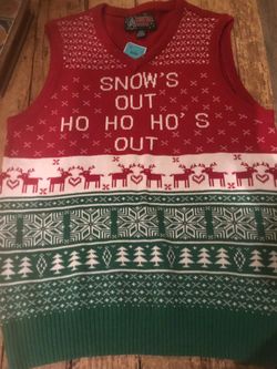 Christmas sweater vest new