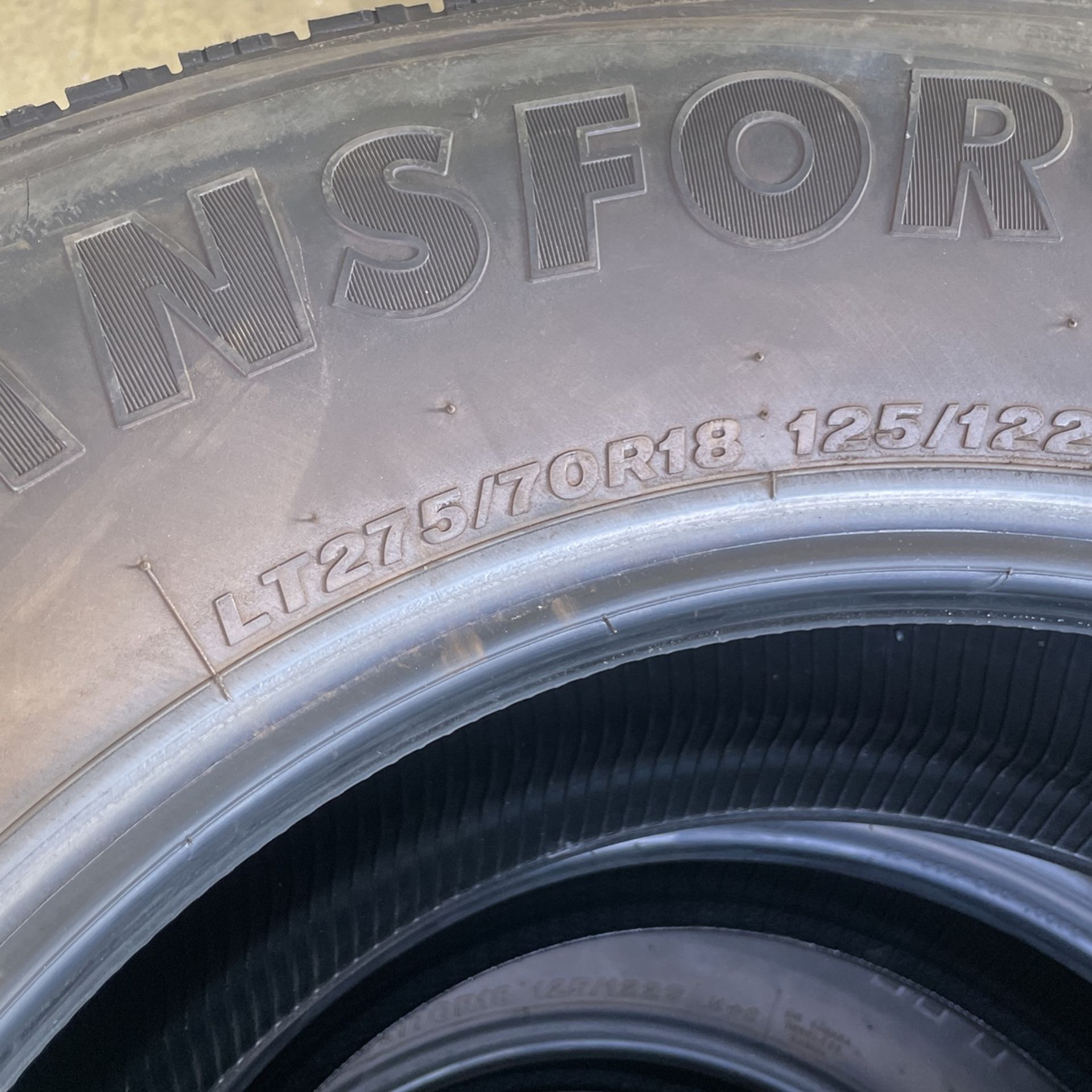 Used Set Of 275/70R18 Firestone Tires 