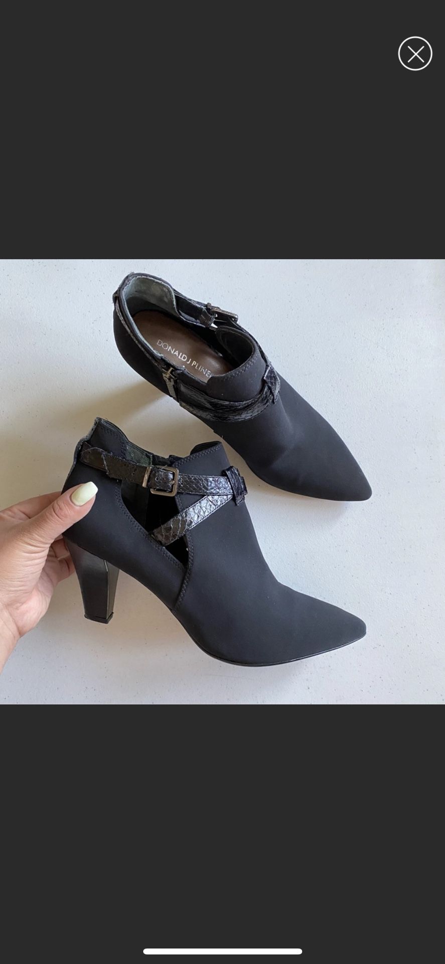 Donald J Pliner Black Pointed Bootie