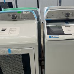 GE PROFILE TOP LOAD WASHER AND DRYER 