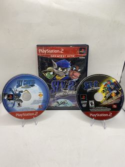 Sly Cooper 1 & 2  PS2 2 Game Bundle Band of Thieves & Raccoonus PlayStation 2