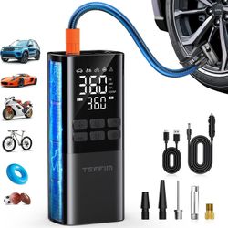 Portable Tire Inflator with 150PSI & 15000mAh Battery – Perfect for Cars & Bikes 