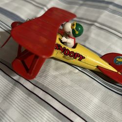 Snoopy Cast Iron 1960’s Toy Plane
