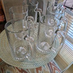 6 Heavyweight Glass Beer Mugs – Thick & Durable