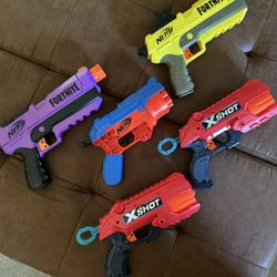 Nerf Guns Used