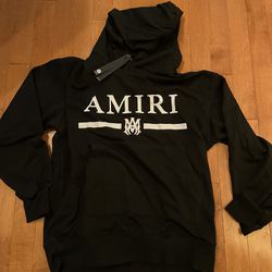 New Amiri Bar Logo Sweatshirt Size Medium Black 