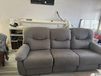 Lazyboy couch $200 recliner grey