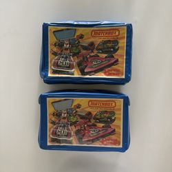 Vintage 1976 Lot of 2 Matchbox cases holding 24 cars each