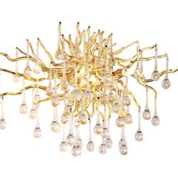 3609: New Crystal Raindrop Vintage Wall Light Fixtures, Tree Branch Crystal Wall Light Fixtures, Gold Sconces Wall Lighting, Crystal Wall Sconces