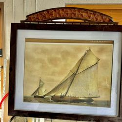 Boat Painting with Frame
