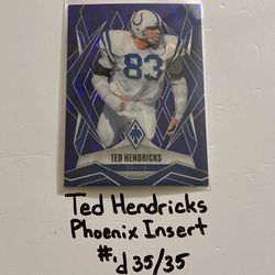Ted Hendricks Baltimore Colts Hall of Fame LB Phoenix Short Print Insert Card. #’d 35/35. 