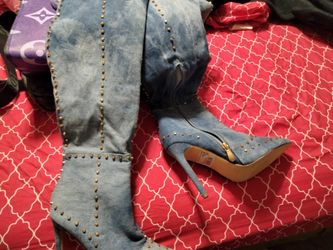 Thigh High Jean Boots