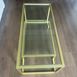 Gold Glass Coffee Table