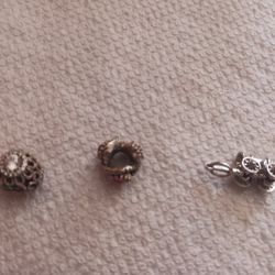 Sterling Silver Charms And Pandora Bracelet