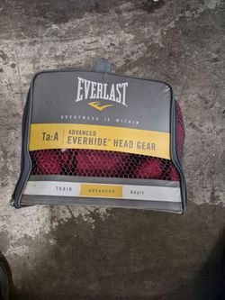 Everlast Advanced Everhide Boxing Headgear – Adult – Red