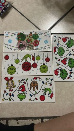 Grinch cup wraps