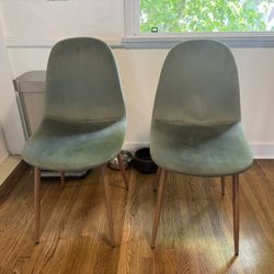 Soft Green Velvet Chairs