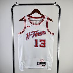 NBA H-Town #13harden White Jersey
