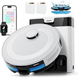 Lefant LiDAR Robot Vacuum and Mop, 45-Day Self-Emptying, 190° PSD Obstacle Avoidance, Customized Cleaning, Multi-Floor Mapping, 5500Pa Strong Suction,