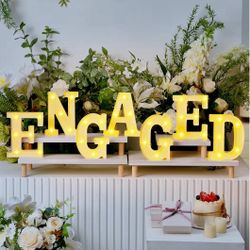 ENGAGED Led Light Sign Letters