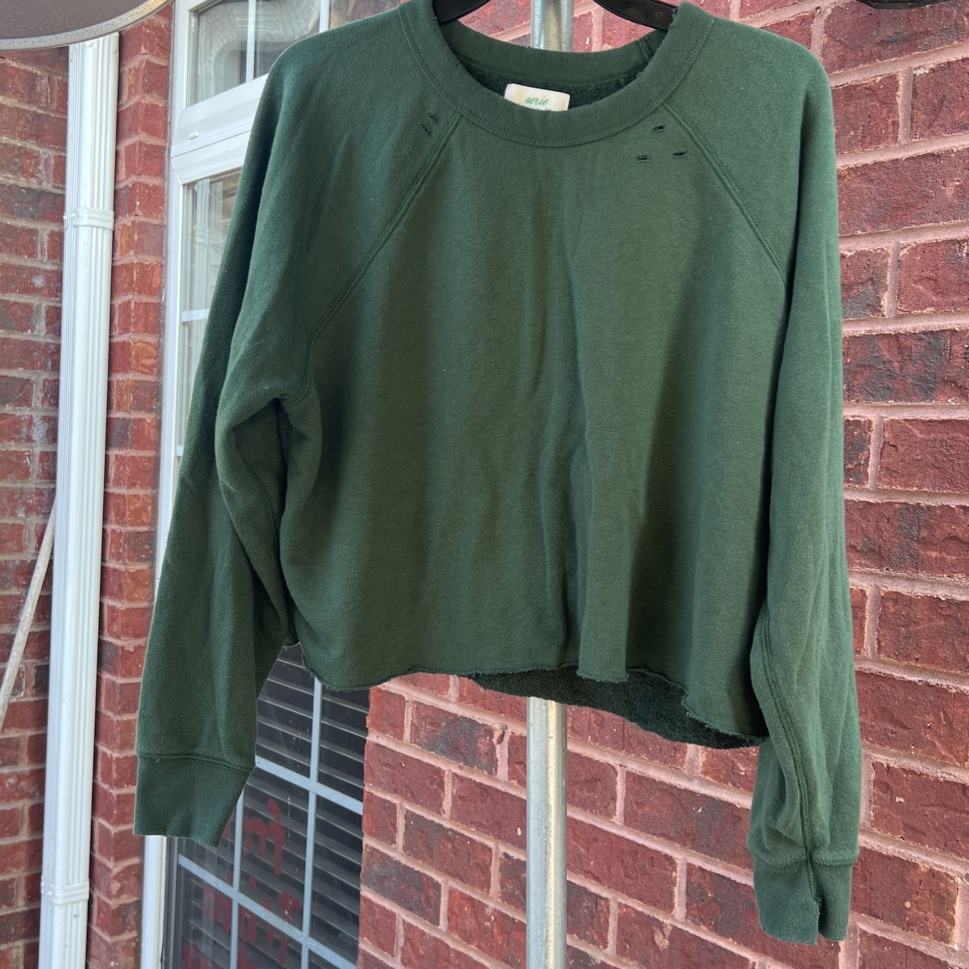 Aerie Medium Unisex Sweatshirt Cut Up
