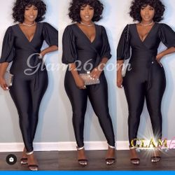 NWT 2X Burgundy Jumpsuit